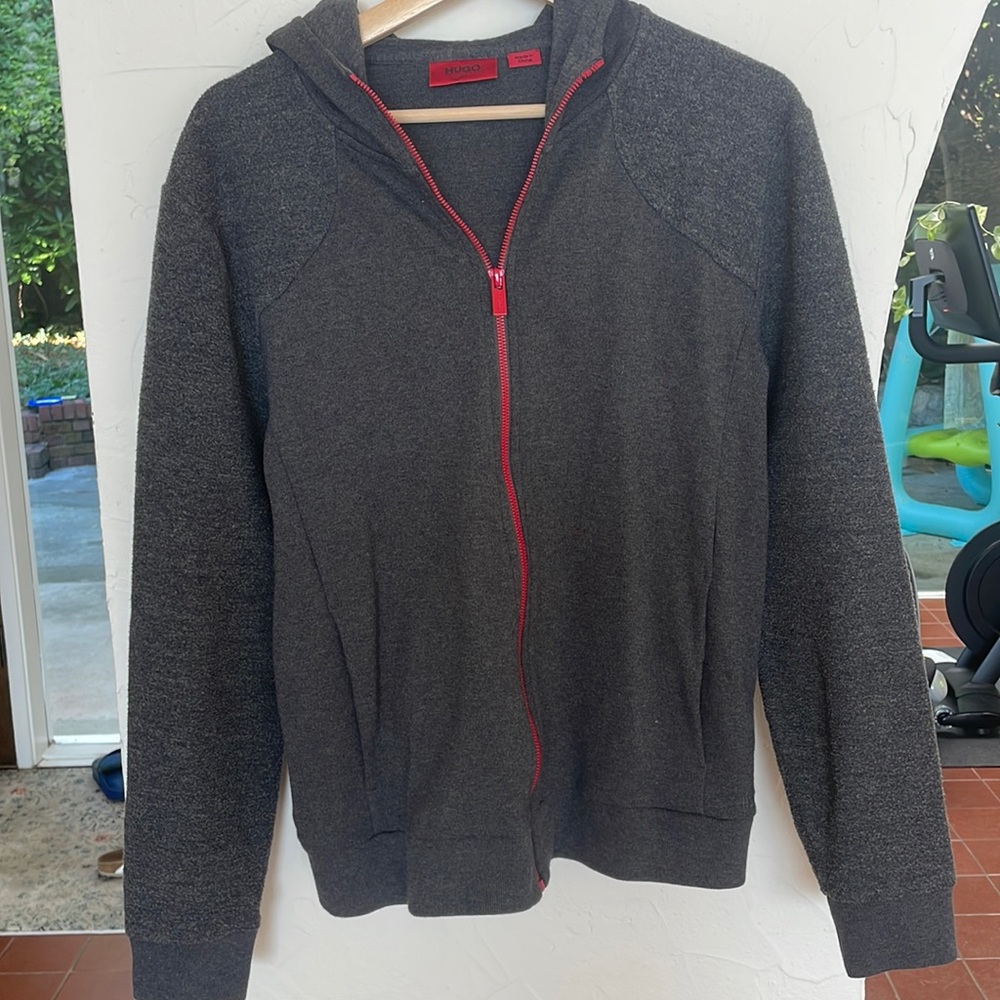 Hugo Boss hoodie in dark gray